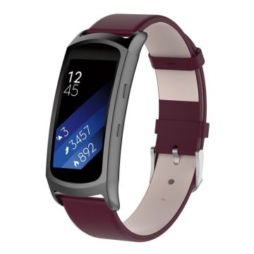 Samsung Gear Fit2 Pro genuine leather watch band - Wine Red