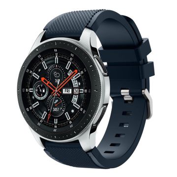 Samsung Galaxy Watch (46mm) twill texture silicone watch band - Dark Blue