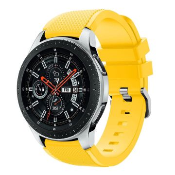 Samsung Galaxy Watch (46mm) twill texture silicone watch band - Yellow