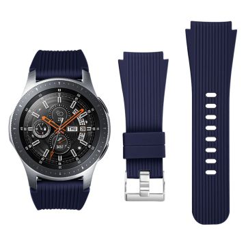 Samsung Galaxy Watch (46mm) vertical stripe texture watch band - Dark Blue