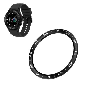 Samsung Galaxy Watch 4 Classic (46mm) time scale style stainless steel bezel ring - Black / White