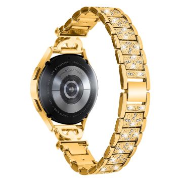 Samsung Galaxy Watch 6 / 6 Classic / 5 / 4 rhinestone stainless steel strap - Gold