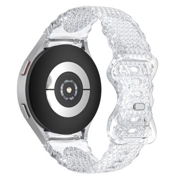 Samsung Galaxy Watch 5 / 4 crescent floral border clear strap - Transparent