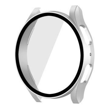 HAT PRINCE Samsung Galaxy Watch 5 (44mm) cover with tempered glass screen protector - Silver