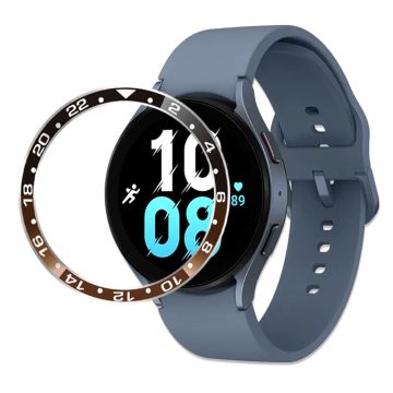 Samsung Galaxy Watch 5 / 4 (44mm) dual-color metal bezel ring - Black / Brown