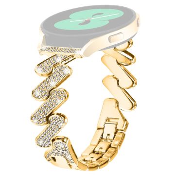 Samsung Galaxy Watch 6 / 6 Classic rhinestone luxury décor metal strap - Gold