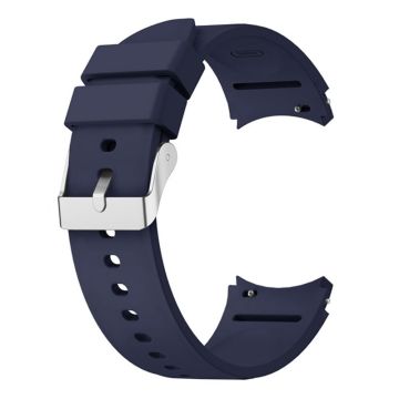 Silicone strap with silver buckle for Samsung Galaxy Watch 6 / 5 / 4 / 3 (41mm) - Midnight  Blue