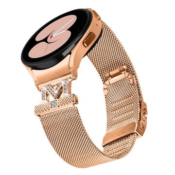 Samsung Galaxy Watch 6 / 6 Classic stainless steel strap with connector - Rose Gold