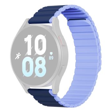 20mm DUX DUCIS dual color silicone strap for Samsung / Huawei / Honor watch - Dark Blue / Baby Blue