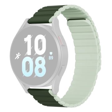 20mm DUX DUCIS dual color silicone strap for Samsung / Huawei / Honor watch - Dark Green / Light Green