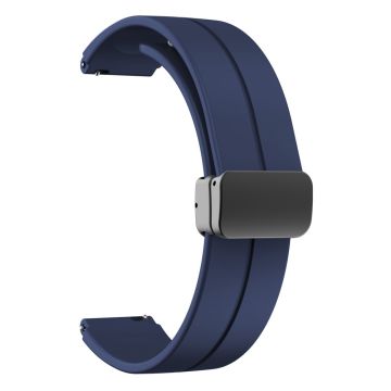 16mm silicone strap with black buckle for Keep / Huawei / Timex watch - Midnight Blue