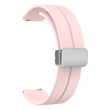 16mm silicone strap with silver buckle for Keep / Huawei / Timex watch - Pink