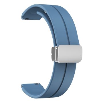 16mm silicone strap with silver buckle for Keep / Huawei / Timex watch - Blue