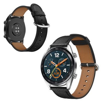 Huawei Watch GT / GT 2 46mm / Watch Magic top genuine leather watch band - Black