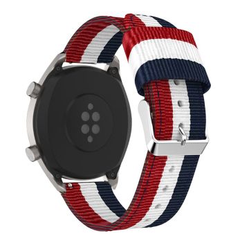 Huawei Watch GT 22mm nylon watch band - Red / White / Blue