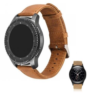 22mm Crazy Horse Huawei Watch GT leather watch band - Light Brown