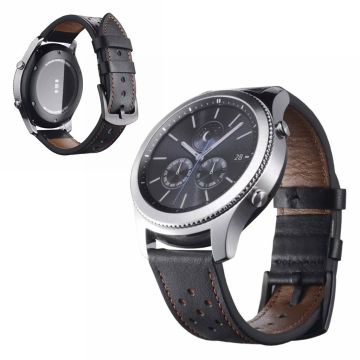 Huawei Watch GT 2 46mm / GT 2e durable leather watch band - Black