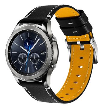 Simple cowhide leather watch strap Huawei Watch GT 2e / GT 2 46mm - Black