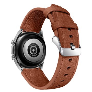 Huawei Watch GT 2e / GT 2 46mm textured cowhide leather watch strap - Coffee