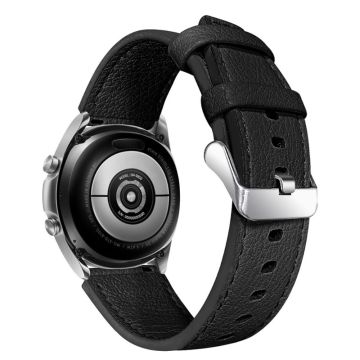 Huawei Watch GT 2e / GT 2 46mm textured cowhide leather watch strap - Black