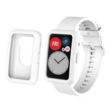 Huawei Watch Fit silicone watch strap and cover - White