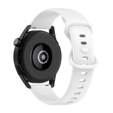 Simple silicone watch strap for Huawei Watch - White