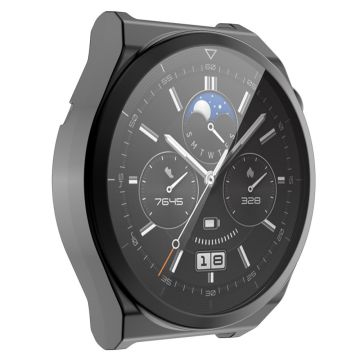 ENKAY Huawei Watch GT 3 Pro 43mm electroplated cover with tempered glass - Black