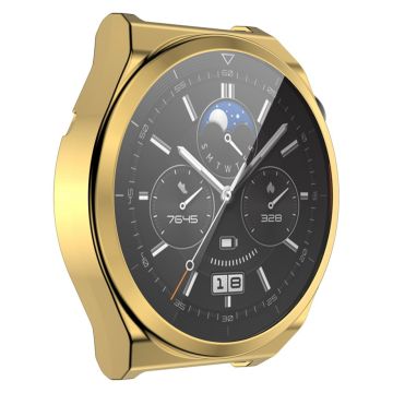 ENKAY Huawei Watch GT 3 Pro 43mm electroplated cover with tempered glass - Gold