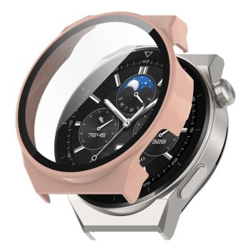 Huawei Watch GT 3 Pro 46mm cover with tempered glass screen protector - Pink