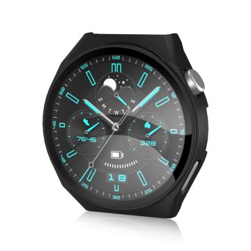 Huawei Watch GT 3 Pro 46mm matte cover with tempered glass - Black