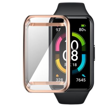 Huawei Band 7 / Honor Band 6 electroplating transparent cover - Rose Gold