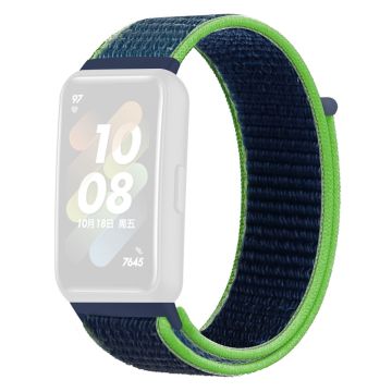 Huawei Band 7 nylon watch strap - Green / Blue