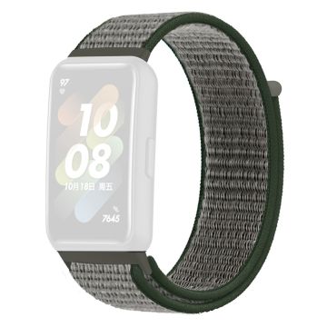 Huawei Band 7 nylon watch strap - Dark Olive Green