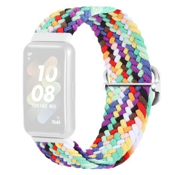 Huawei Band 7 weave style watch strap - Rainbow