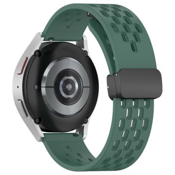 22mm simple silicone strap for Samsung and Huawei watch - Dark Green