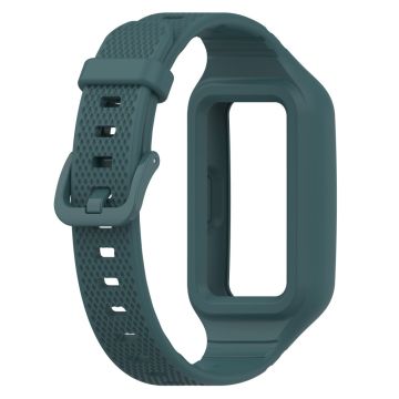 Huawei Band 8 / 7 / Honor Band 6 silicone strap with cover - Dark Green