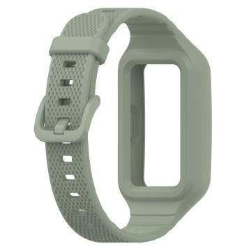 Huawei Band 8 / 7 / Honor Band 6 silicone strap with cover - Light Green