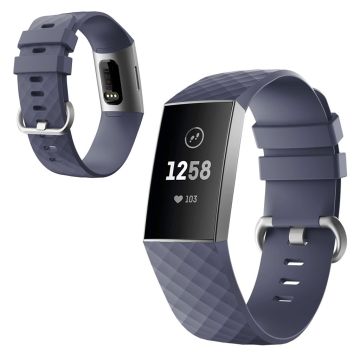 Fitbit Charge 4 / 3 diamond pattern watch band - Navy Blue Size: S