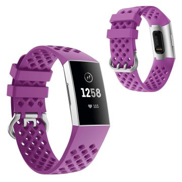 Silicone watch band for Fitbit Charge 4 / 3 - Purple