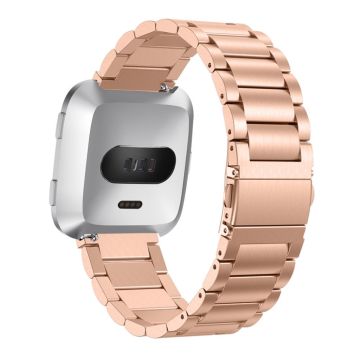 Fitbit Versa stainless steel watch strap replacement - Rose Gold