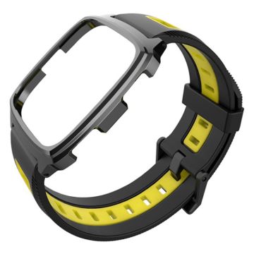 MIJOBS Fitbit Versa twill texture watch band - Black / Yellow