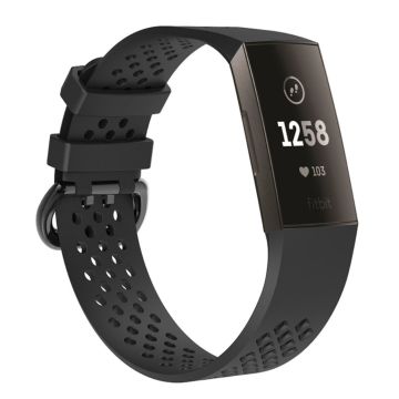 Fitbit Charge 3 klokkereim av silikon - svart