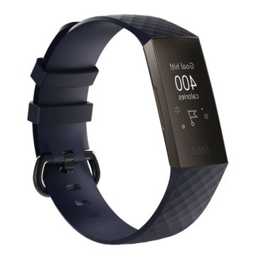 Fitbit Charge 3 silicone flexbible wath band - Size: L / Dark Blue