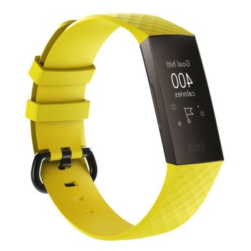 Fitbit Charge 3 silicone flexbible wath band - Size: L / Yellow