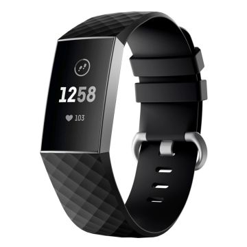 Fitbit Charge 3 klokkereim av silikon - svart