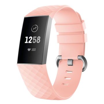 Fitbit Charge 3 klokkereim av silikon - rosa