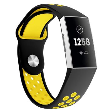 Fitbit Charge 3 two-tone silicone strap - Yellow size: L