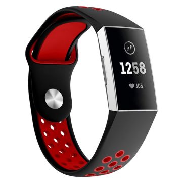 Fitbit Charge 3 two-tone silicone strap - Red size: L