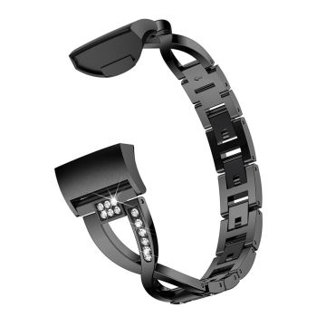 Fitbit Charge 3 Rhinestone X-Shape watchband - Black