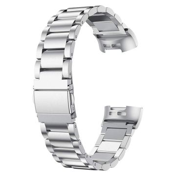 Fitbit Charge 3 three beads stainless steel watch band - Silver